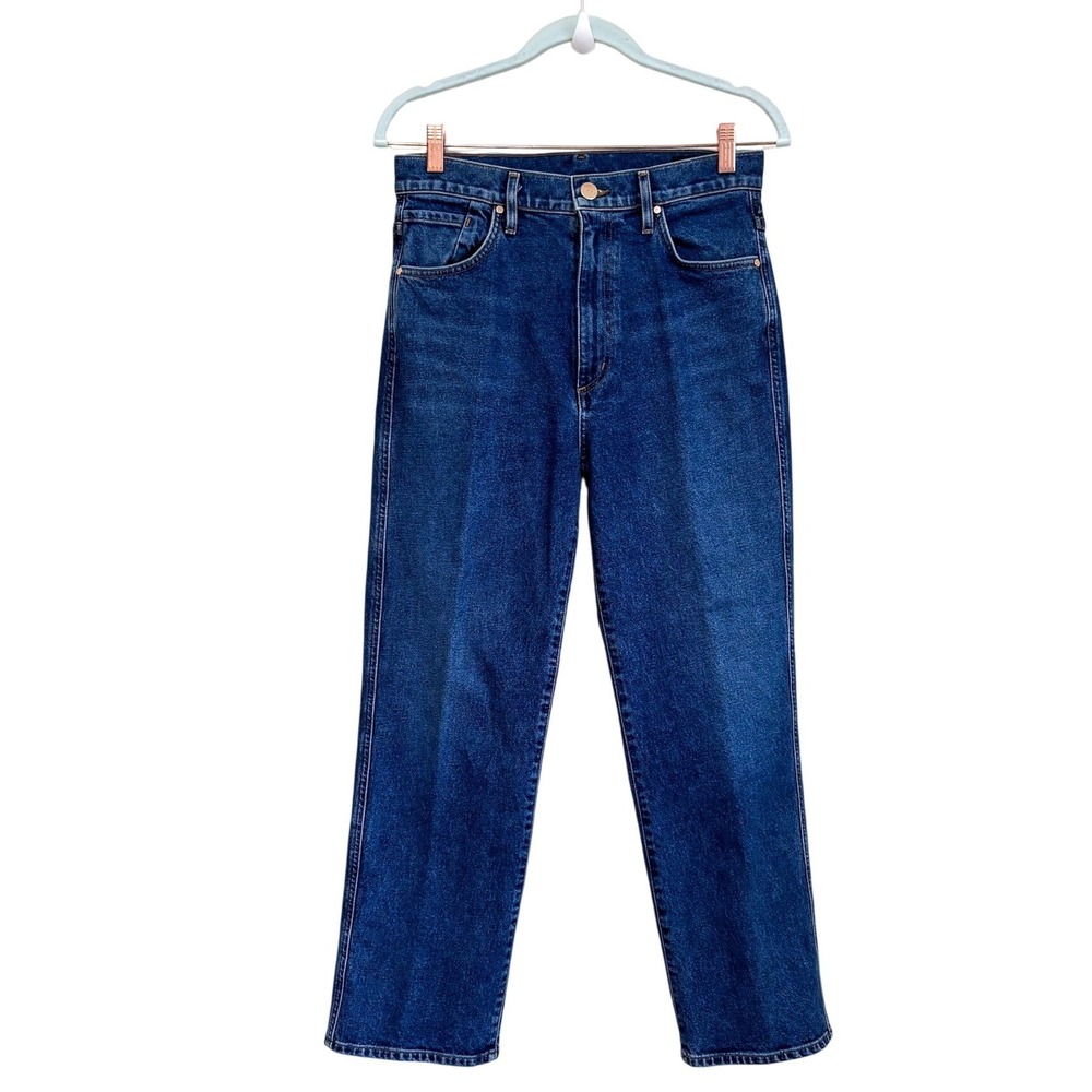 GOLDSIGN Womens High Rise Straight Leg‎ Jeans Size 27 Blue Denim Made In USA